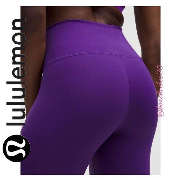 LULULEMON ATHLETICA Wunder Train High-Rise Crop 15" College Purple 8 NWT LL-238 - Picture 5 of 5